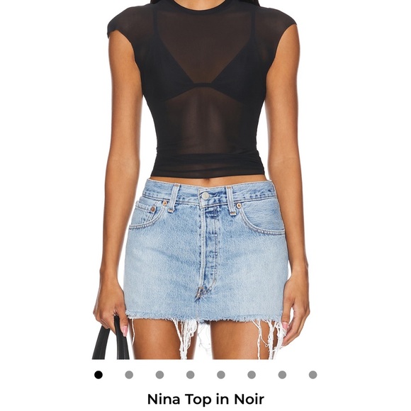 AFRM Tops - AFRM Nina Black Sheer Top